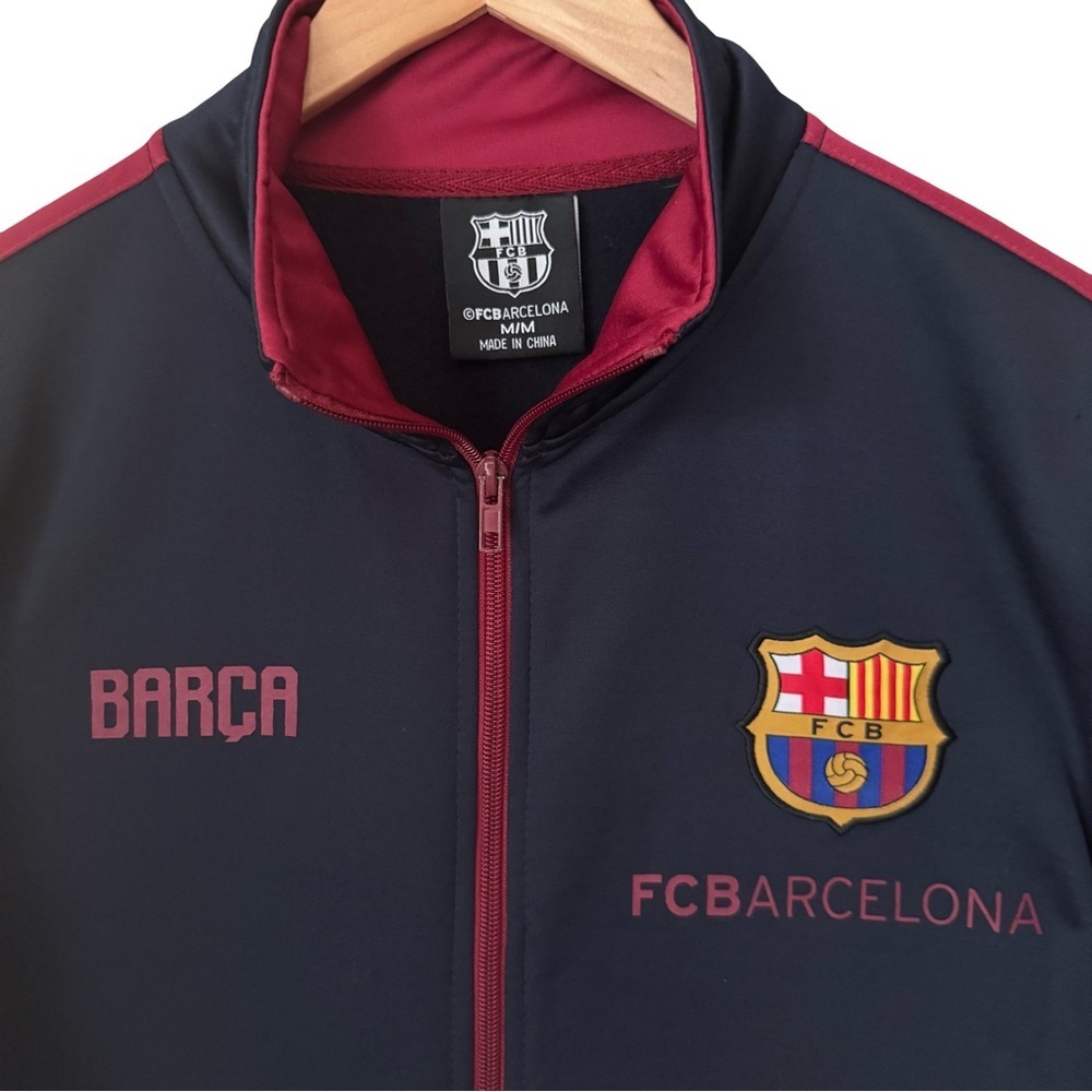 FC Barcelona Jacket Full Zip Blue Red Track Long Sleeve Soccer Barca Mens M - Picture 4 of 16